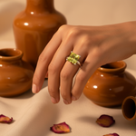 Load image into Gallery viewer, Silver Peridot Solitaire Ring for Women | Gemstone Jewelry
