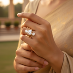 Load image into Gallery viewer, Anillo de oro con circonitas cúbicas para mujer | Regalo de aniversario
