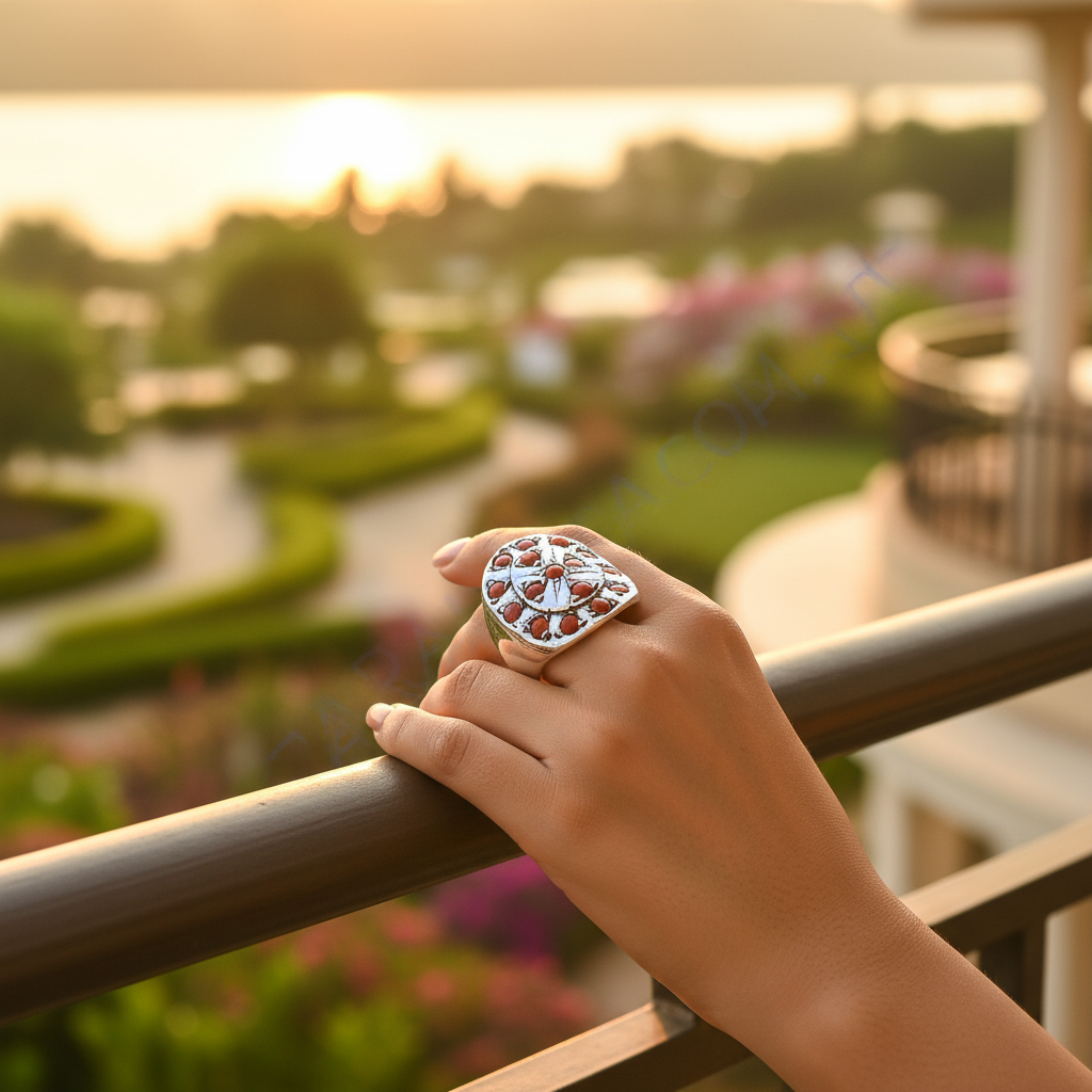 925 Sterling Silver Coral Ring | Gemstone Jewelry for Women