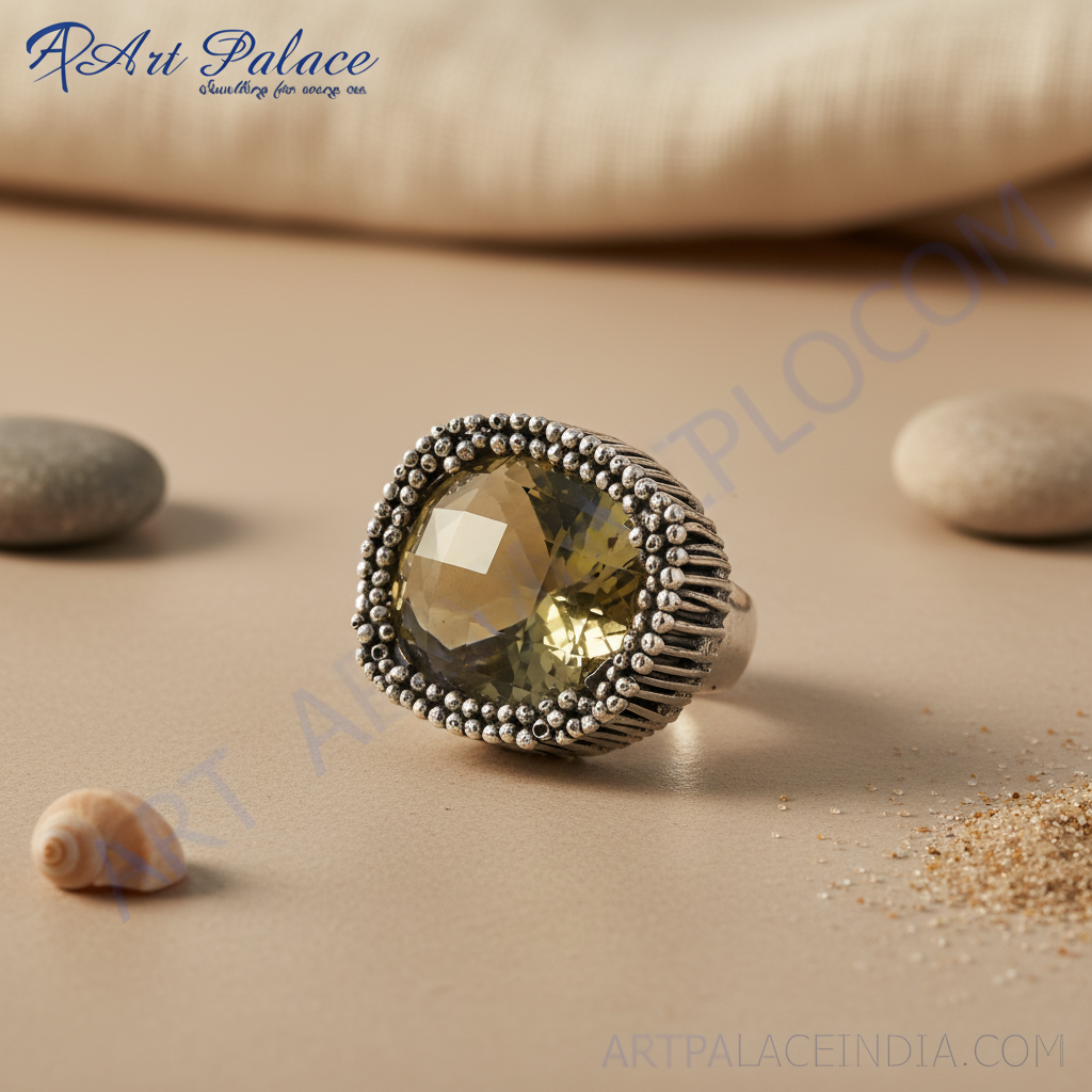 925 Silver Smoky Quartz Ring | Women's Cocktail Ring