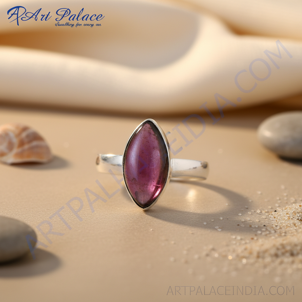 925 Silver Pink Gemstone Ring for Women | Gift Jewelry