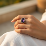 将图像加载到图库查看器中， 925纯银紫水晶戒指（女士款）| 礼品首饰
