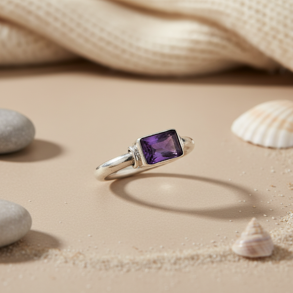 925 Silver Amethyst Ring for Women | Gemstone Jewelry Gift