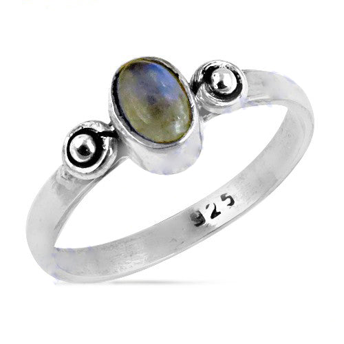 925 Silver Moonstone Ring for Women | Oval Stone Ring