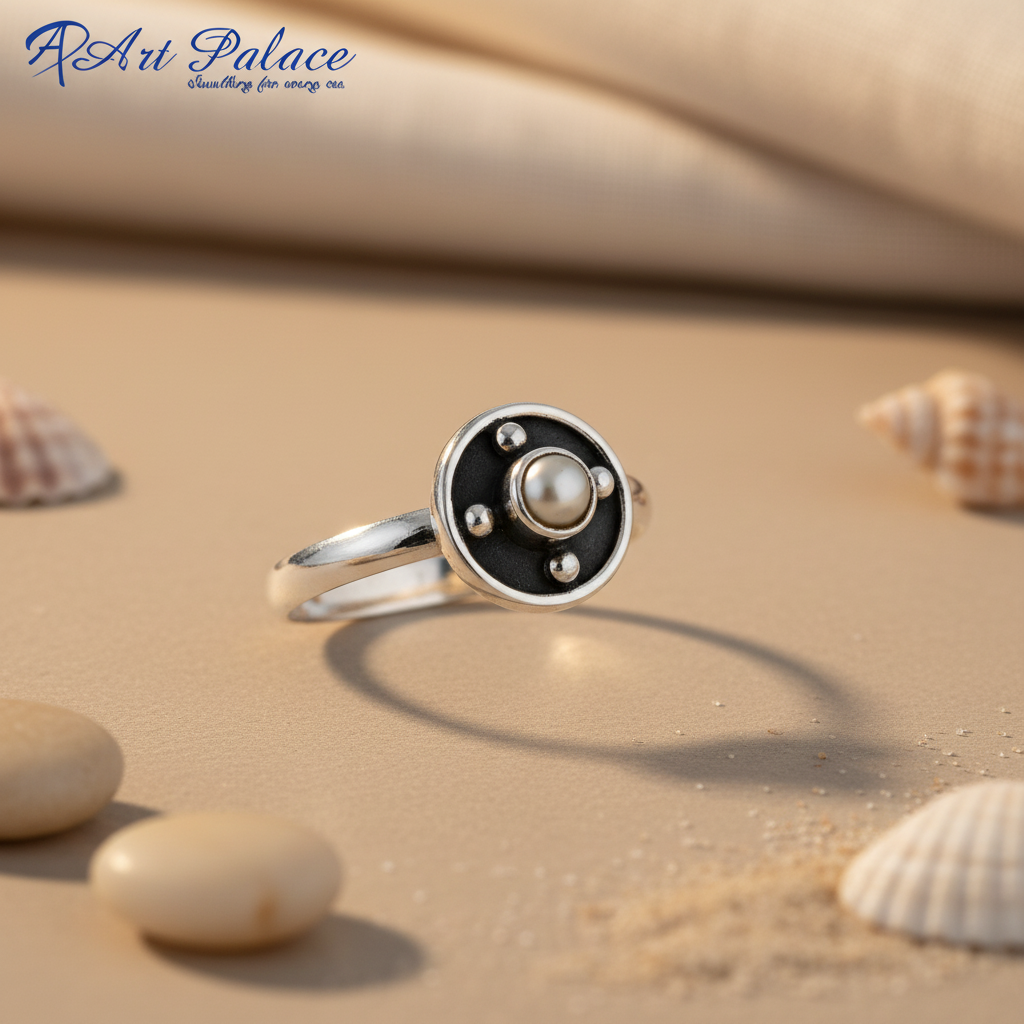 Anillo de perla de plata 925 para mujer | Joyería minimalista