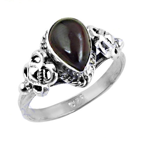 925 silver black gemstone ring for women | gift jewelry