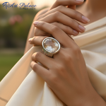 Load image into Gallery viewer, Anillo de plata con piedra preciosa ovalada para mujer | Regalo
