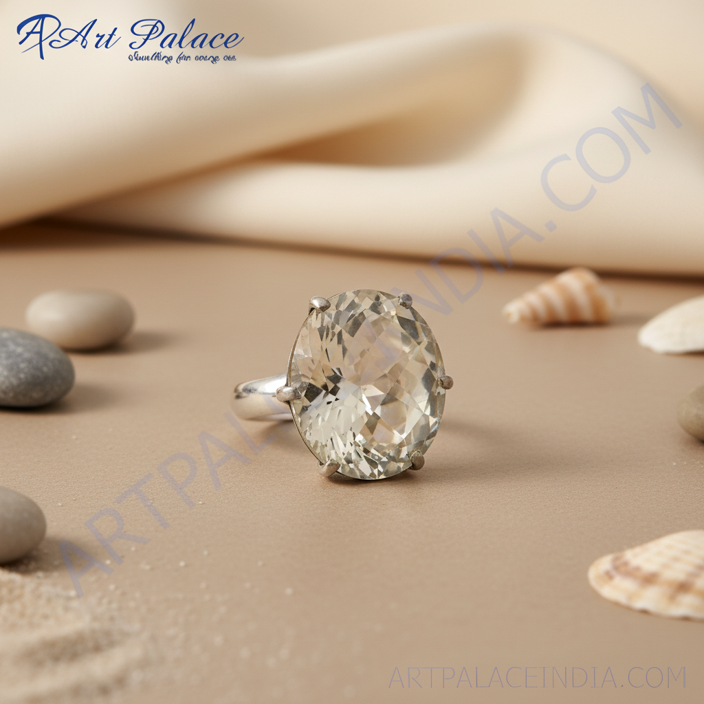 Anillo de plata con citrino para mujer | joyería llamativa