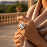 Load image into Gallery viewer, Anillo de plata con circonita cúbica para mujer | Joyería llamativa
