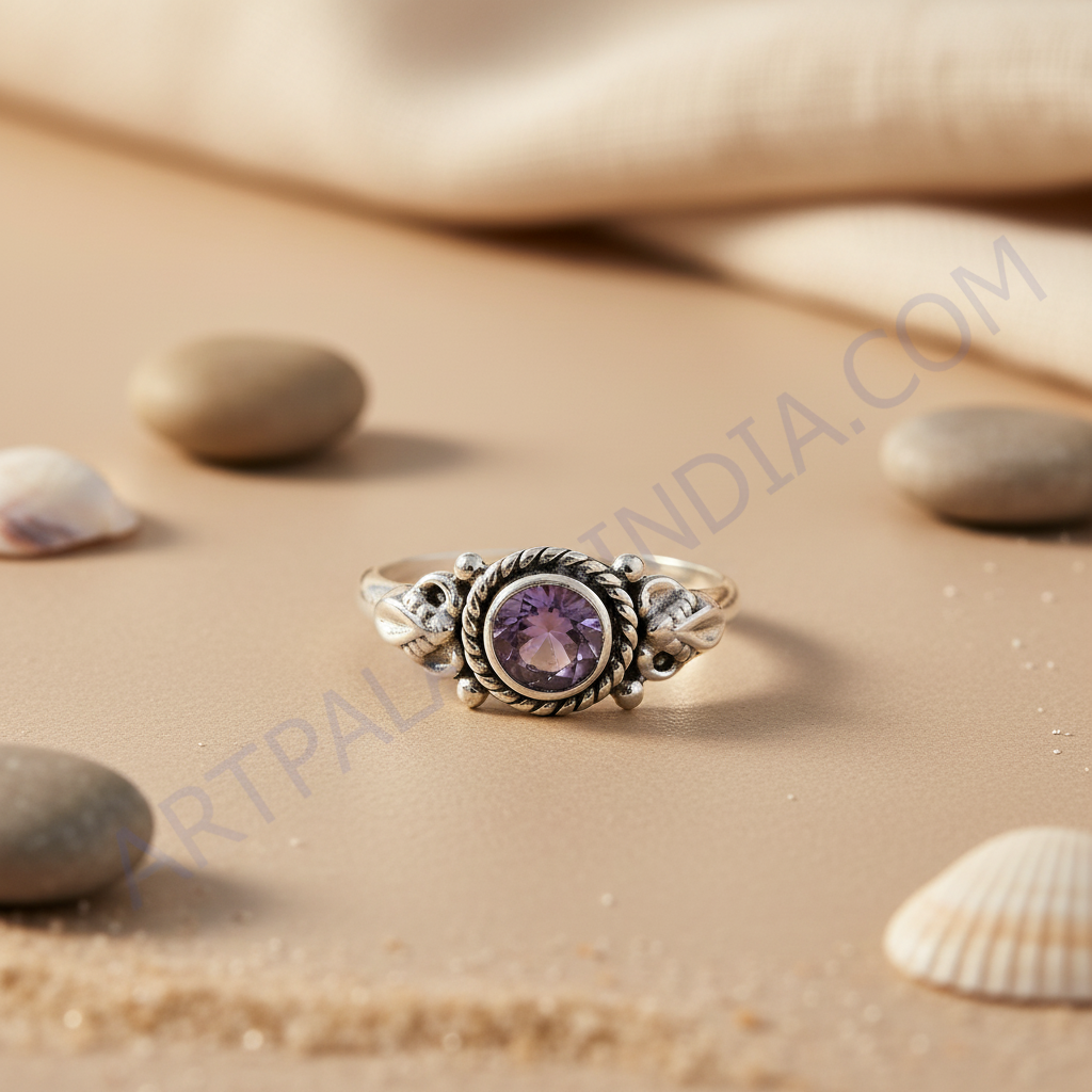 925 Silver Amethyst Ring for Women | Gemstone Jewelry