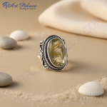 Load image into Gallery viewer, 925 Silver Rutilated Quartz Ring for Women | Gemstone Jewelry
