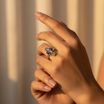 将图像加载到图库查看器中， 925 Silver Iolite Ring for Women | Gemstone Ring Gift
