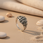 将图像加载到图库查看器中， Silver Marcasite Ring for Women | Cocktail Party Jewelry Gift
