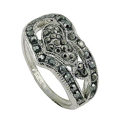 925 Silver Black Gemstone Ring for Women | Cocktail Ring