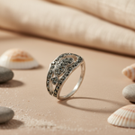 Load image into Gallery viewer, 925 Silver Black Gemstone Ring for Women | Cocktail Ring
