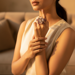 Load image into Gallery viewer, Anillo de cóctel de plata con piedras preciosas para mujer | Joyería llamativa
