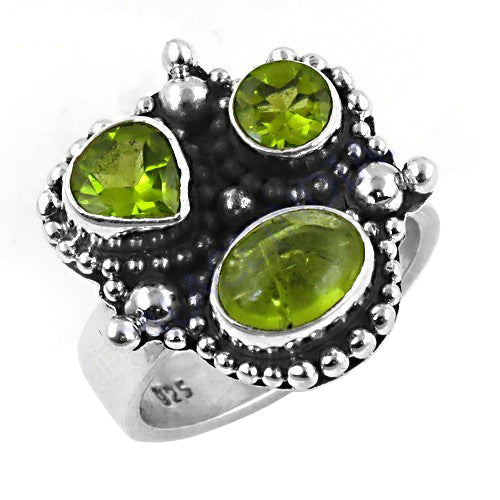 925 Silver Peridot Ring for Women | Gemstone Jewelry