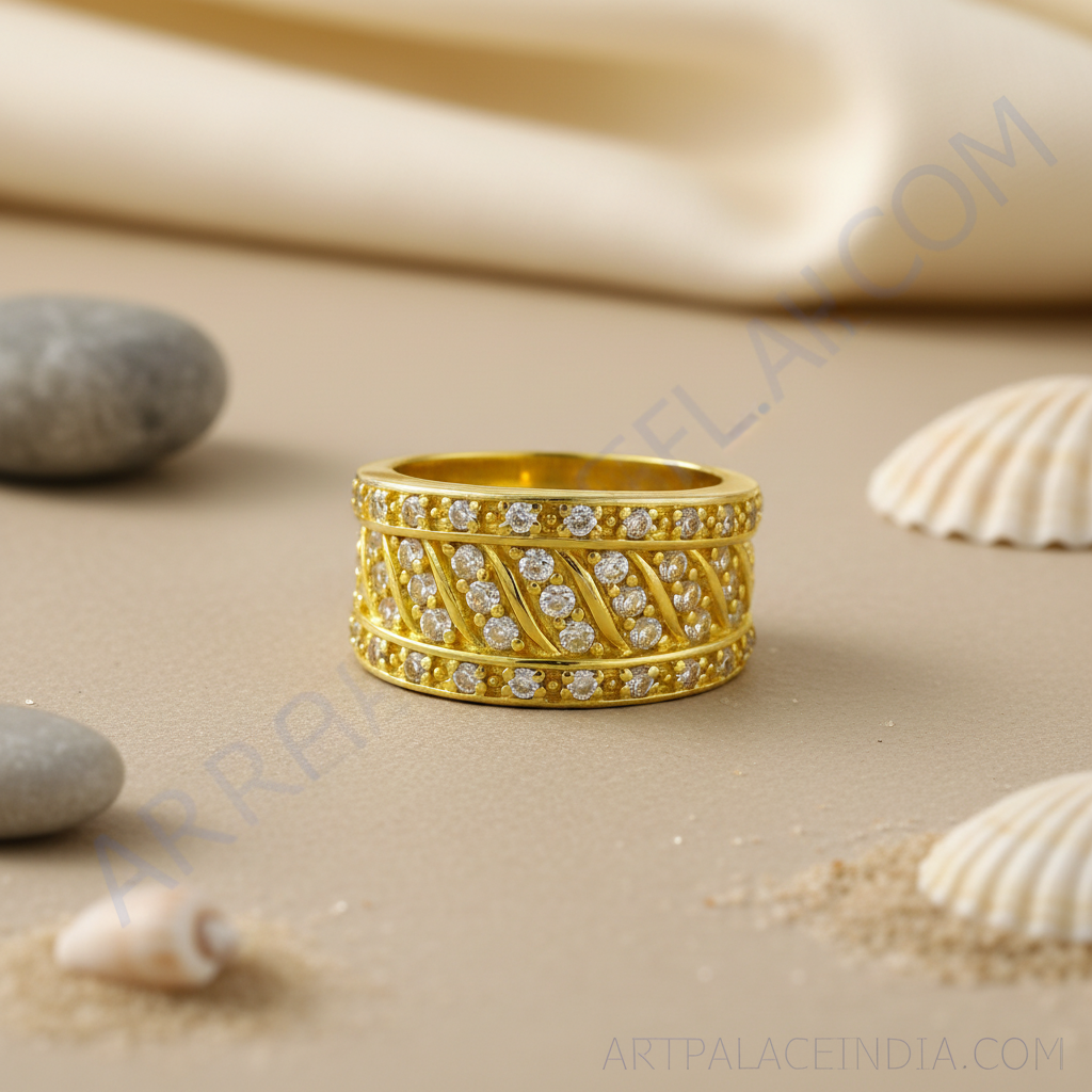 Anillo de oro con circonitas cúbicas | joyería de moda para mujer