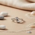 将图像加载到图库查看器中， Silver Two Stone Diamond Ring | Engagement Ring | Gift
