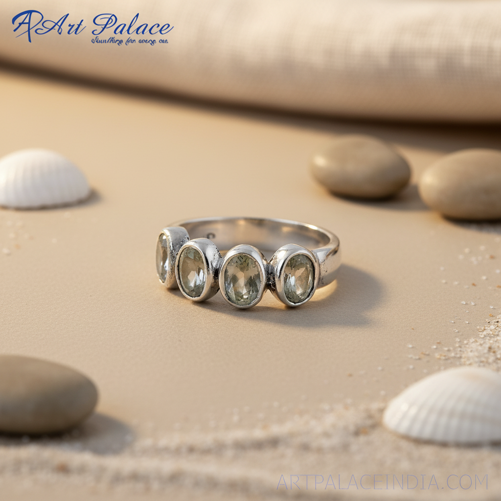 Anillo de plata 925 con piedra ovalada para mujer | Joyería con piedras preciosas