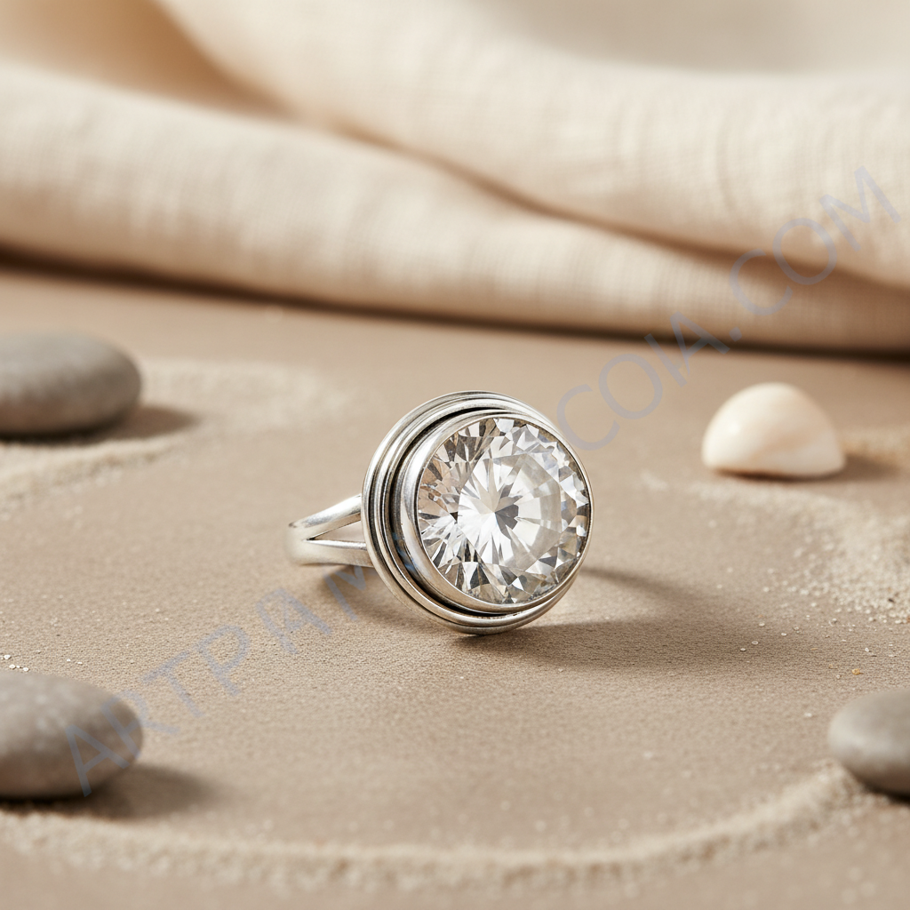 Anillo de plata de ley 925 con circonita cúbica para mujer | regalo