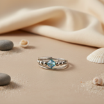 Load image into Gallery viewer, 925 Silver Blue Crystal Ring for Women | Adjustable Ring
