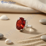 Load image into Gallery viewer, 925 Silver Red Gemstone Ring for Women | Statement Jewelry
