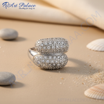 Load image into Gallery viewer, Anillo de plata con pavé de circonitas cúbicas para mujer | Joyería llamativa
