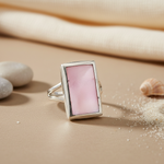 将图像加载到图库查看器中， 925 Silver Pink Mother of Pearl Ring for Women | Fashion Jewelry
