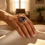 Load image into Gallery viewer, Anillo de amatista para mujer | Joyería de plata de ley
