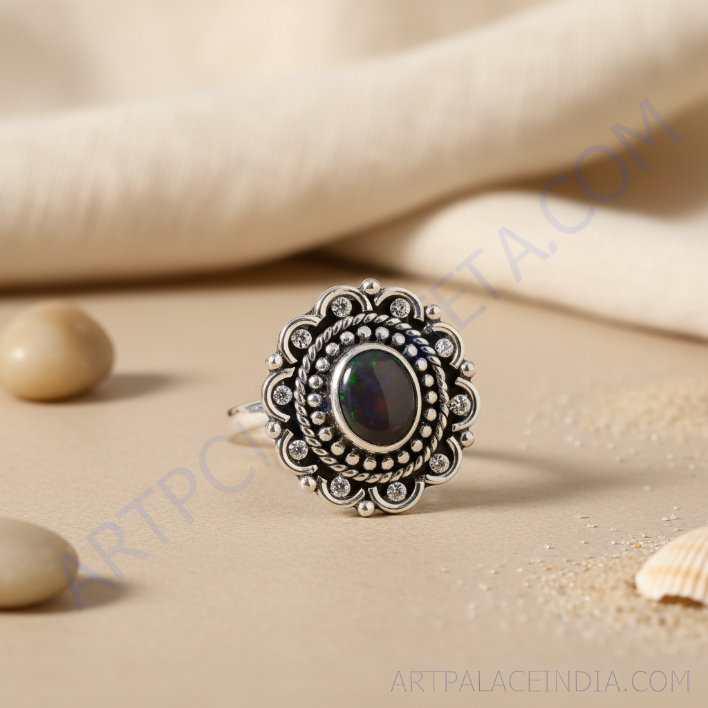 Anillo de ónix negro en plata 925 para mujer | Joyería con piedras preciosas