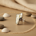 Load image into Gallery viewer, 925 Silver Pearl &amp; Garnet Ring for Women | Statement Jewelry
