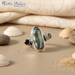 Load image into Gallery viewer, Anillo de plata 925 con perla y amatista para mujer | Joyería con estilo
