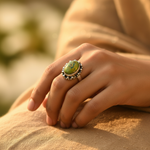 将图像加载到图库查看器中， 925 Silver Green Gemstone Ring for Women | Gift Jewelry
