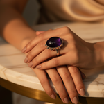 Load image into Gallery viewer, Anillo ovalado de cuarzo rosa en plata 925 | Joyería con piedras preciosas para mujer
