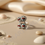 Load image into Gallery viewer, Anillo de mariposa de plata con piedras preciosas | Joyería de moda para mujer
