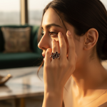 Load image into Gallery viewer, 925 Silver Garnet Gemstone Ring for Women | Cocktail Jewelry
