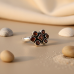 Load image into Gallery viewer, 925 Silver Garnet Gemstone Ring for Women | Cocktail Jewelry
