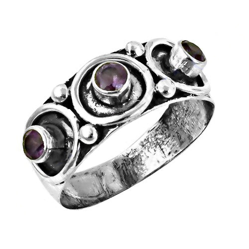 925 sterling silver amethyst ring for women | gemstone jewelry