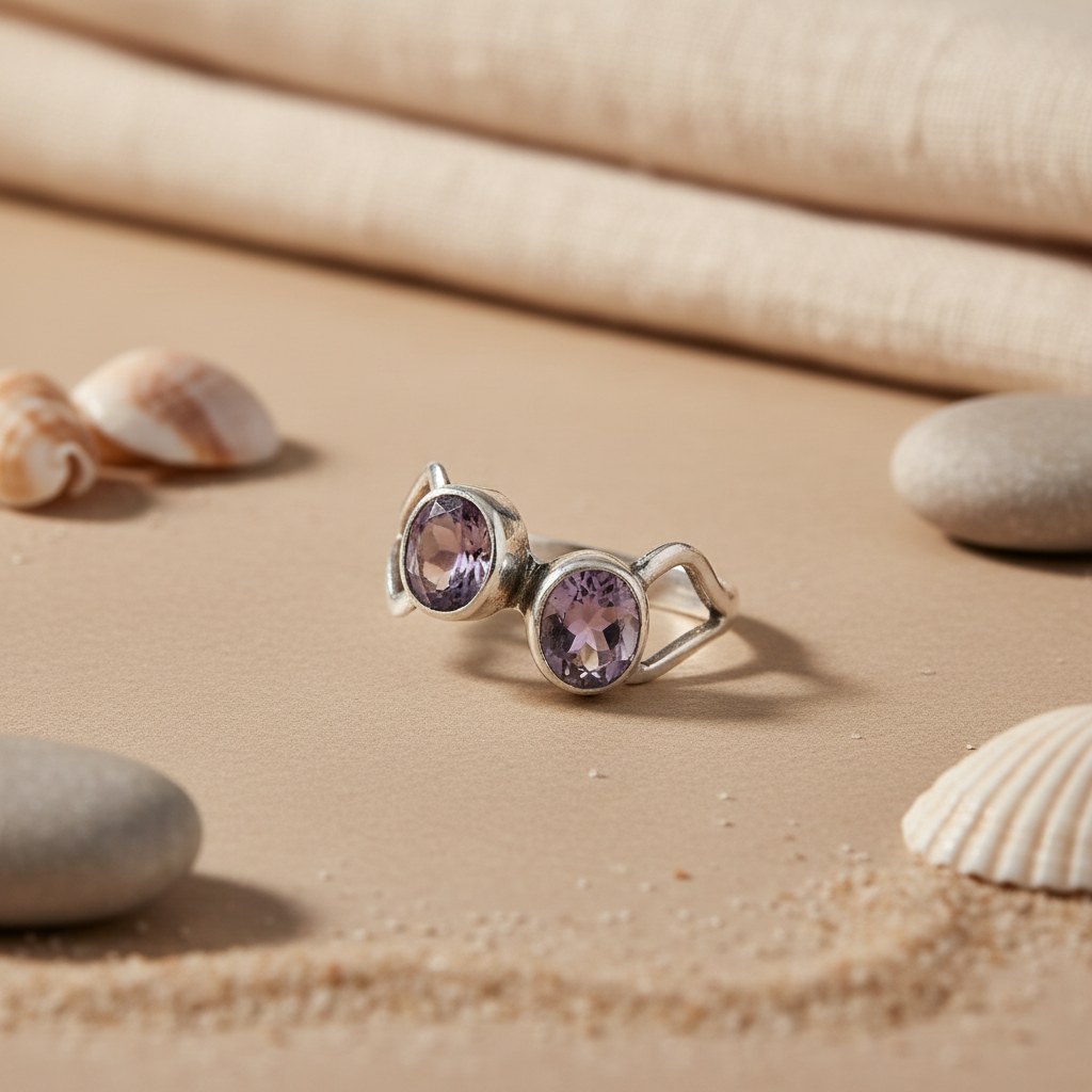 925 Silver Amethyst Ring for Women | Gemstone Jewelry