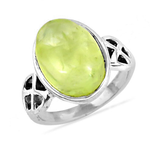925 Silver Peridot Oval Ring for Women | Gemstone Jewelry