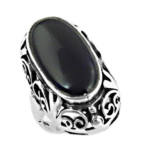925 Silver Onyx Stone Ring for Men | Statement Jewelry