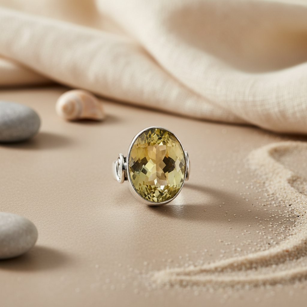 925 Silver Citrine Cocktail Ring for Women | Gemstone Jewelry