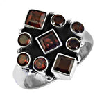 Load image into Gallery viewer, 925 Silver Garnet Gemstone Ring for Women | Cocktail Jewelry
