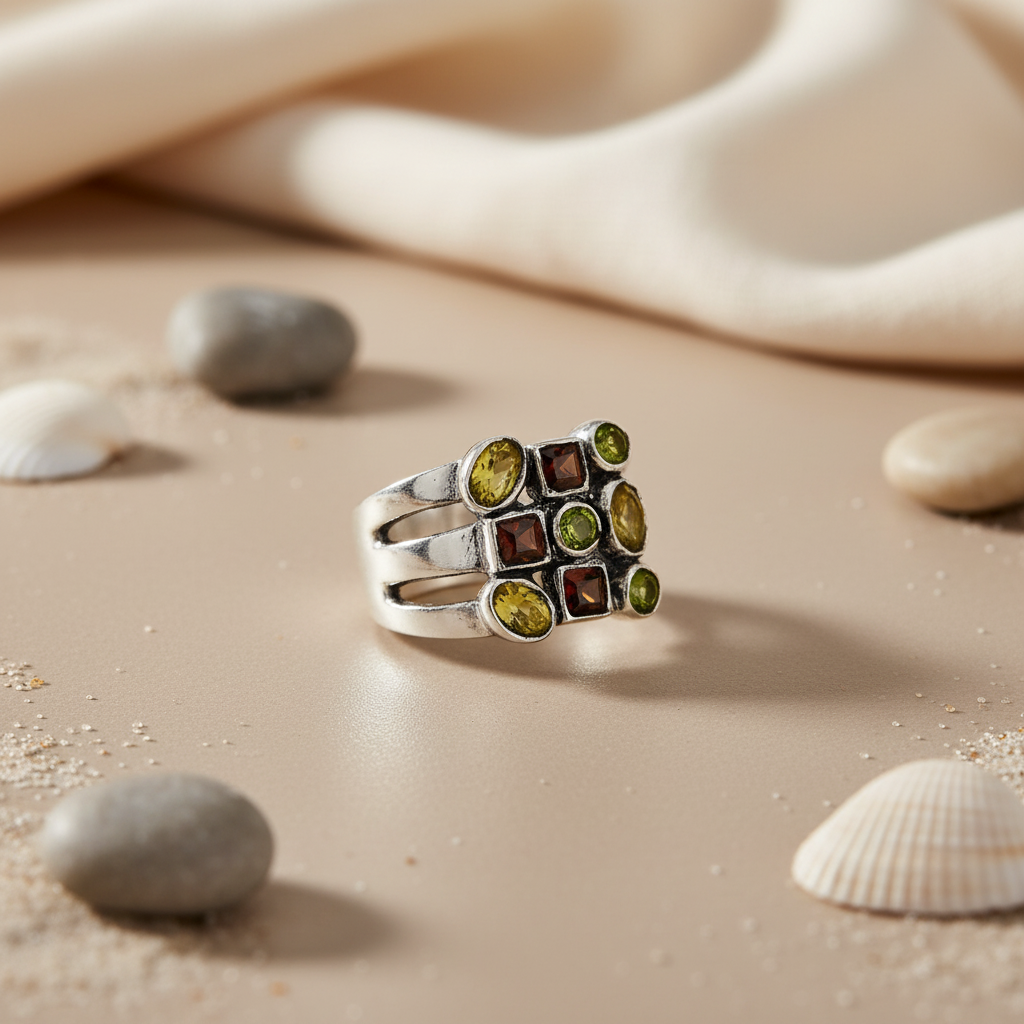 925 Silver Gemstone Cocktail Ring for Women | Statement Jewelry