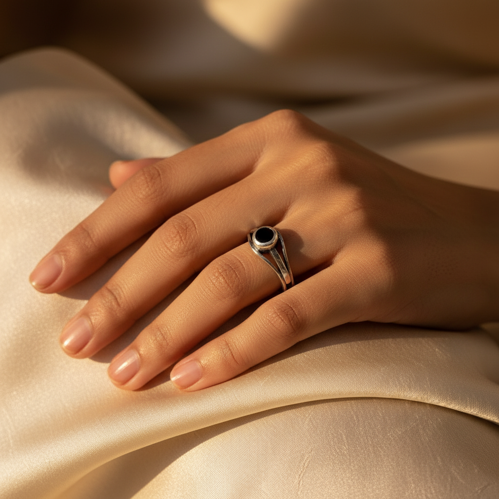 925 Silver Onyx Ring for Women | Statement Jewelry