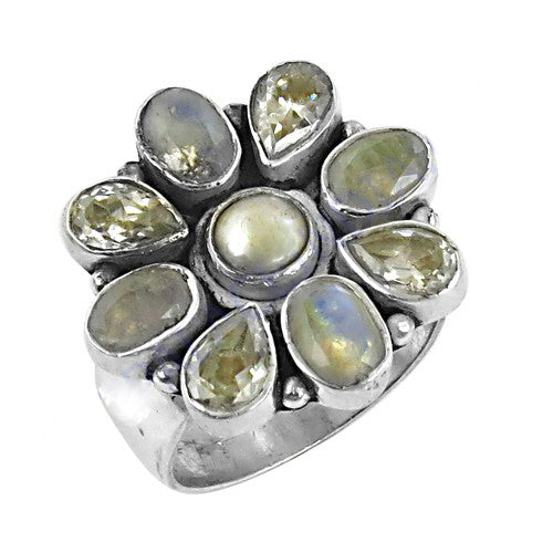 925 Silver Multi-Gemstone Ring for Women | Cocktail Ring