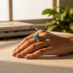 将图像加载到图库查看器中， 925 Silver Turquoise Heart Ring for Women | Gift Jewelry
