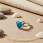 将图像加载到图库查看器中， 925 Silver Turquoise Heart Ring for Women | Gift Jewelry
