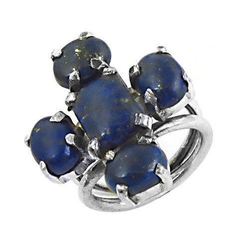 925 Silver Lapis Lazuli Ring for Women | Gemstone Jewelry